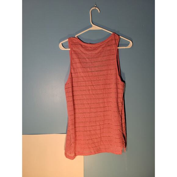 Monoprix Femme Womens Pink And Gold Striped Tank Top Size 2 - Picture 5 of 6